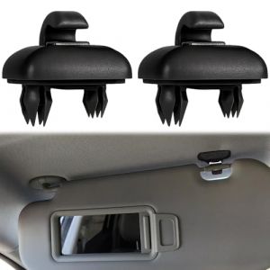 Huweko 2Pcs Clips Pour Pare-Soleil Voiture,Clip Crochet,Int&eacute;rieur Pare-Soleil Crochet Support D'Attache-Pour Audi A1 A3 A4 A5 Q3 Q5 8E0 857 562 La6 La7 (Noir) (Zhang Yanfang52121, neuf)