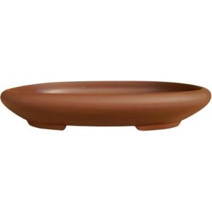 Gen&eacute;rico BIOMATA Pot de bonsa&iuml; en c&eacute;ramique pour kifu 22,8 x 17,3 x 4,2 cm | Pot ovale | Pot pour bonsa&iuml; r&eacute;sistant &agrave; tous les climats | Pot en c&eacute;ramique avec drainage (Gr&egrave;s sans &eacute;mail) (BIOMATA  FERTILIZANTES, neuf)