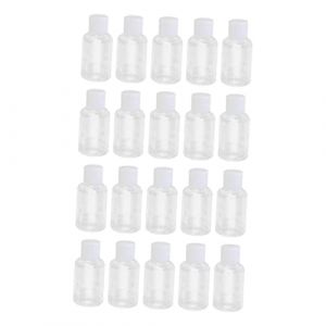 VALICLUD Flacon de Voyage Vide en Plastique 50Ml Lot de 20 Bouteilles Rechargeables à Clapet pour Cosmétiques et pour Voyage et Camping (Cedongh, neuf)