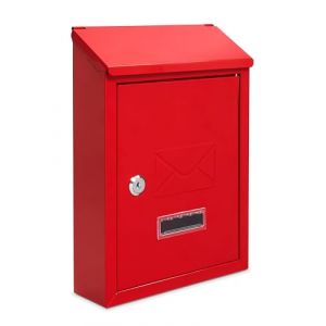 Assorted Collections Bo&icirc;te aux Lettres Murale | verrouillable avec 2 cl&eacute;s | r&eacute;sistante aux intemp&eacute;ries Bo&icirc;te aux Lettres | Facile &agrave; Installer, 21 x 30 x 7 cm (Rouge) (assortedcollectionsukltd, neuf)