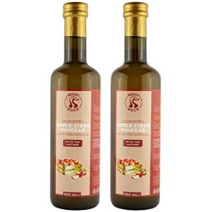 Veggy Duck - Vinaigre de Cidre de Pomme Naturel Italien avec la M&egrave;re 500ml (Lot de 2 x 500ml) - Pur | Non Filtr&eacute; | Non Pasteuris&eacute; | Sans OGM | V&eacute;g&eacute;talien (Grocer Planet, neuf)