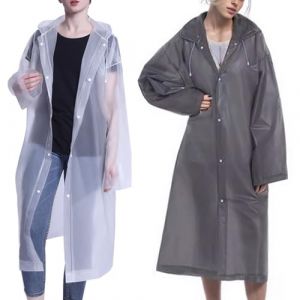 MCOLAFU Poncho Pluie, 2 Pièces Poncho Impermeable, RéUtilisable Poncho EVA Pluie Femme et Homme, Anti-Pluie Ponchos Pluie à Capuche Respirant Cape De Pluie pour Adulte pour Camping et Randonnées (Cai-Dan, neuf)