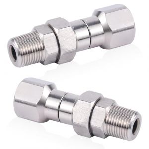 Gosknor 2 Pièces Raccord Pivotant 3/8" NPT pour Nettoyeur Haute Pression, Acier Inoxydable Connecteur Rotatif 360°sans Pli 4500 PSI pour Pistolet et Tuyau (Beisong, neuf)