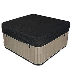 KDTRKH Housse pour Jacuzzi ext&eacute;rieur, imperm&eacute;able &agrave; l'eau et &agrave; la poussi&egrave;re, Housse Thermique pour Spa, Housse pour Meubles de Patio, pour Jacuzzi ext&eacute;rieur, int&eacute;rieur.,Noir,220x220x30cm (SunRera   Monstery, neuf)