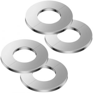 JEYORZY 4 Pi&egrave;ces Cache Tuyau Radiateur Acier Inoxydable, 26mm, Acier Inoxydable Rosace Plomberie Plate Basse for Cuisine Salle de Bain (Wacicy EU, neuf)