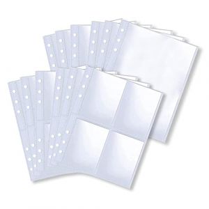 40 Pi&egrave;ces Pochettes Cartes Photos, A5 6 Trous Pochettes Pour Photos, Pochettes Classeur Transparentes Pochette Plastique Pochette Transparente Photo Pour Reliure &agrave; Anneaux Pour Album Photo (PUSI NEW LIFE, neuf)