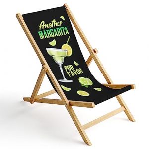Ferocity Chaise Longue Pliable en Bois Fauteuil de Plage Pliant en hetre Classique Lit de Plage Margarita [119] (ferocity-shop, neuf)
