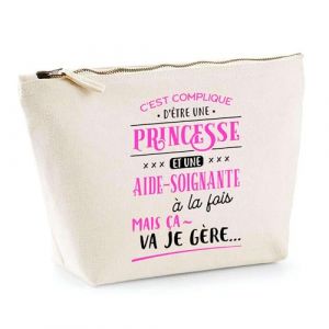 Trousse Princesse et Aide-Soignante | Pochette Toilette Maquillage | Id&eacute;e Cadeau Petite Amie Copine Coll&egrave;gue Maman No&euml;l Anniversaire F&ecirc;te des M&egrave;res (Otshirt, neuf)