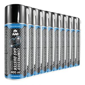 10 x AAB Bombe Air Sec 400ml - Bouteille Air Comprimé, Nettoyage des Ordinateurs, Dépoussiérant en Spray, Enlever la Poussière, Sans Odeur Aérosol, Computer Cleaner, Informatique Matériel (AAB Seller FR, neuf)