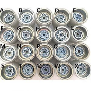 ZLLMY 1pcs Nonname_Null / Fit pour Audi A1 A5 A3 A4L A6L A7 Q3 Q5 A8 TT R8 Tire Vis Anti-vol De Désassemblage Outil De Clou Durable et économique (Color Name : F) (RTYNCVU, neuf)