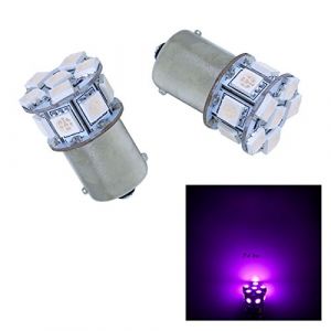 PA 2x13SMD LED BA15S 1156 1141 Ampoules pour feu stop/feux arri&egrave;re/feux de position lat&eacute;raux/feux de stop/feux de clignotant de voiture 12V (Violet) (Per-Accurate Inc., neuf)