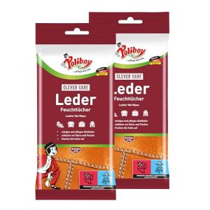Poliboy Lingette humide soin du cuir, nettoyage, polissage, protection du cuir (iDealOn, neuf)