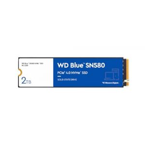WD Blue SN580 2 To, M.2 NVMe SSD, PCIe Gén. 4 x4, avec vitesse de lecture jusqu'à 4 150 Mo/s. (Quality Value Supplies, neuf)