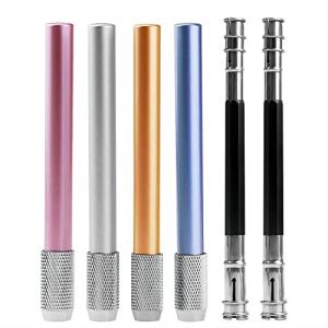 XPEX Taille crayon manivelle,Lot de 6 rallonges de stylo Couleur Extension de crayon Réglable en alliage d'aluminium pour l'école Appareil d'écriture,Porte crayon(Argent, Rose, Bleu, Vert) (UAB "DAFUHUA LT", neuf)