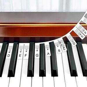 Guide Des Notes Pour Piano, Amovibles Guide Des Notes R&eacute;utilisable en Silicone, Adapt&eacute; Aux Taille Standard Pianos &agrave; 88 Touches, Sans Adh&eacute;sif(noire) (ZhangPY-FR, neuf)