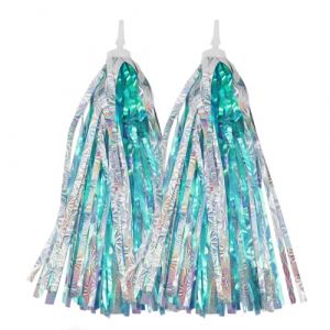 PLATT - Banderoles pour guidon de v&eacute;lo d'enfant - Rubans color&eacute;s avec pompons pour filles et gar&ccedil;ons - Poign&eacute;e de v&eacute;lo et trottinette (1 paire) (Bleu B) (PLATT FR, neuf)