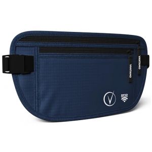 Vantamo Sac Banane Femme Ultra Fin avec Protection RFID, Antivol Banane Homme avec Sangle R&eacute;glable, Ceinture Course &agrave; Pied L&eacute;g&egrave;re pour Voyage et Sport, Pochette Secr&egrave;te pour Telephone et Passeport (Vantamo UK, neuf)