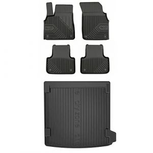 MOTOS Kit de tapis de voiture et de tapis de coffre en caoutchouc pour Audi Q8 depuis 2018 Améliorez votre confort de voyage avec tapis antidérapant voiture 3D- Tapis de sol voiture tous temps, protec (MOTOS EU, neuf)