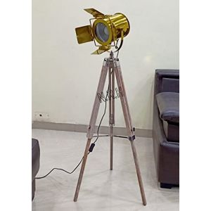 Lampadaire Tr&eacute;pied Industriel pour Cin&eacute;ma et Photographie Style R&eacute;tro Spot Lampe de Recherche R&eacute;glable (UK Gift, neuf)