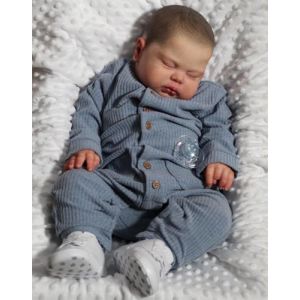 Zero Pam Bebe Reborn Silicone Garcon Potelé 60CM Pondéré Poupee Reborn Silicone Bébé Reborn Réaliste Bebe Reborn Qui Ressemble A des Vrais Corps en Tissu Poupon Garcon (Estotrade, neuf)