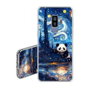 JEZSTHAI Coque Compatible avec Samsung Galaxy S9+ Housse Silicone TPU Transparente Souple Antichoc,&Eacute;tui de Protection avec Motif Dessin Esth&eacute;tique,Panda (KARSTHAI, neuf)