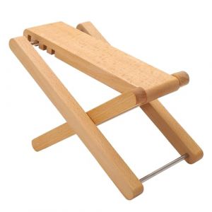 Haofy Repose-pieds de Guitare en Bois d'érable Massif, Tabouret Pliable Réglable avec 4 Positions de Hauteur pour la Pratique et la Performance (Fiavtiwy, neuf)