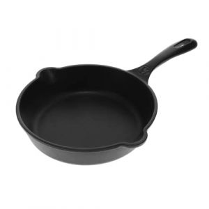 VICTORIA Poêle en Fonte Naturelle Pre-assaisonnée, Induction 20cm Convient pour Feu, Barbecue, Four, Plaque Vitrocéramique, Gaz, Cast Iron Skillet Cured sans Toxicité, sans PTFE ni PFOA (Electroactiva, neuf)