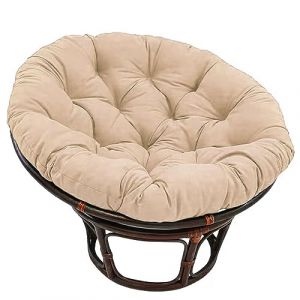 Yahbrra Coussin de Chaise Papasan Coussin de Sol pour Chaise Pivotante Fauteuil Papasan Rond Fauteuil en Polyrotin Diamètre 100 Cm et Épaisseur du Coussin 10 Cm Coussin de Fauteuil (Color : Khaki, S (ZFYT SHOP, neuf)
