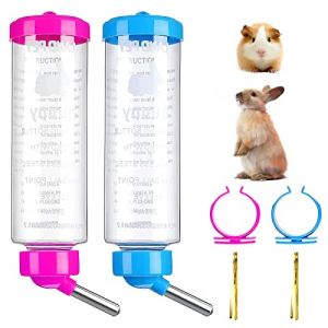 2 Biberon Lapin Biberon Cochon d'Inde Biberon Lapin Nain pour Cage Biberon Rongeur Abreuvoir Lapin Distributeur Eau Lapin Biberon Hamster pour Hamsters Rats Guinées Furets Lapins Petits Animaux 250ML (MIGHTY GOLD LIMITED, neuf)