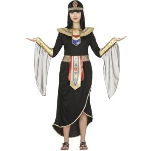 FIESTAS GUIRCA | Costume Egipcia Teen (14-16 ans) - Robe, Ceinture, Col et Ch&acirc;le - Costumes de Cl&eacute;op&acirc;tre et Pharaonne pour Halloween, Carnaval et F&ecirc;tes &Eacute;gyptiennes - Id&eacute;al pour Ados - Noir et Or (Boulevard Online, neuf)