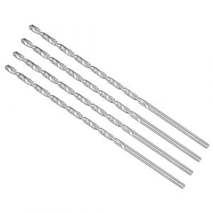 CoCud Extra Long Torsion Foret Mèche, 4mm Foret Diamètre 160mm Total Longueur, Haute Vitesse Acier Torsion Perceuse Mèche-(pour Cuivre Métal Bois Aluminium), 4-Pièces (cocud, neuf)