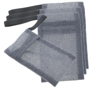 VICASKY Lot de 4 sacs à savon exfoliant en nylon - Sac à suspendre - Porte-savon - Filet à savon (Belicious Helper, neuf)