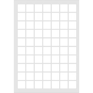 25x25mm carr&eacute;, 350 &eacute;tiquettes, blanc mate papier, 5 A4 feuilles, laser copieur jet d'encre autocollants (Minilabel, neuf)