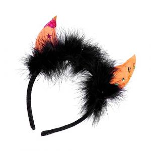 1 Pc Coiffe De Corne De Diable Halloween Bandeaux Groupe Bandeau Corne De Licorne Costume D'extraterrestre Oreilles D'histoire Accessoires Du Diable Bandeau Licorne Orange SOIMISS (Star-wish, neuf)