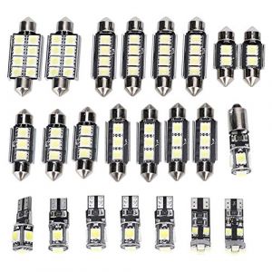 Dioche Ampoule LED Voiture, 6500K 150LM 12V T10 SMD LED Ampoule Blanche pour Lampe de Lecture de Voiture(23 pièces) (Ruttiy, neuf)