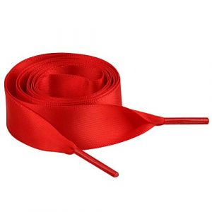 Jamron Plat Soie Ruban Satin Lacet 2CM Large pour Sneakers Ballerines Escarpin P13 Rouge 180 CM (No.7 Fashion House, neuf)