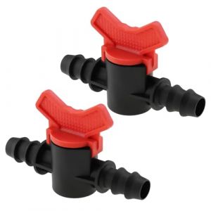 be in your mind 2 Pièces 12mm Robinet à Tournant Sphérique Connecteur Barbelé Interrupteur d'arrêt PVC Connecteur Barbelé Robinet Pompe à Air Jardin Tuyau d'eau Joint Vanne pour Tuyau 16PE Connecter (BE IN YOUR MIND, neuf)