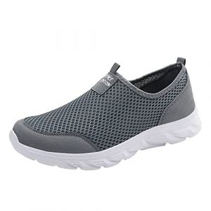 Chaussures de sport pour homme - Sneakers hommes sans lacets - Respirantes - L&eacute;g&egrave;res - Chaussures de loisirs - Antid&eacute;rapantes - Amortissantes - Chaussures de randonn&eacute;e - Chaussures de course sur route (利轩百货店, neuf)
