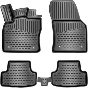 ELMASLINE 3D Tapis de Sol pour Renault Scenic 4 (2016-2023) | Tapis de Voiture en Caoutchouc avec Bords Extra Hauts | Accessoires Auto (herneland, neuf)