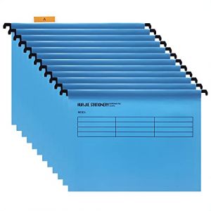 Lot de 12 Dossiers Suspendus A4 en PP avec Onglets et inserts en Carte pour Armoires de Classement (Bleu) en Polypropyl&egrave;ne A4 &agrave; suspendre pour Bureau, &eacute;cole (SIYU FR, neuf)