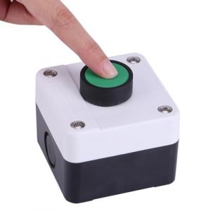 Bouton poussoir, bouton de commande de déverrouillage de porte, interrupteur à bouton-poussoir vert résistant aux intempéries, boîtier de commande à un bouton, for ouvre-porte (jadeshay, neuf)