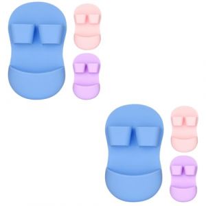 FRCOLOR 6 Pièces 3pcs（，，） Laveur De Visage Exfoliant Pour Le Visage Brosse Exfoliante Visage Brosse à Croûtes De Lait Brosse Nettoyante Visage Gel De Silice (White Beach, neuf)