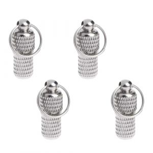 Tube D'étiquette D'identification de Chat Anti-Perdue étiquette-Adresse pour Chien Chat Pendentifs Porte-Adresse pour Collier Chat Personnalisable Collier Chien Argent ID Tag Porte-Clés, 4pcs (RONGhouse, neuf)