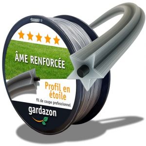 Gardazon Fil de d&eacute;broussailleuse 2mm renforce 100m (en &eacute;toile) - Attention - Extr&ecirc;mement Tranchant - Fil Coupe Bordure - Fil pour Rotofil - Bobine de Fil debroussailleuse incassable (Gardazon, neuf)
