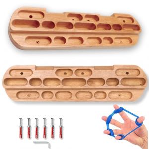 REXLIA Hangboard Poutre Escalade Planche Escalade | Planche d'Entra&icirc;nement Extragrande 60 cm R&eacute;sistant 150 kg, Id&eacute;ale pour Force, Prises et Pr&eacute;paration &agrave; la Grimpe (GLOBAL TREND SHOP FR, neuf)