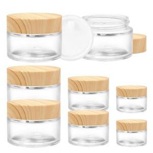 Bouteille en Verre D&eacute;poli,Zuzer 6pcs Pot en Verre Cosm&eacute;tique Vide Conteneurs Cosm&eacute;tiques Pot Cosm&eacute;tique avec Couvercle Pour Les Lotions Cr&egrave;mes 10ml 30ml 50ml (Zuzer, neuf)