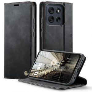 owlhold Coque Motorola Moto G56 Housse [Blocage du Signal RFID] Antichoc en Cuir PU Premium Fentes Cartes Etui Pochette de Portefeuille avec Support Case &agrave; Housse pour Moto G56 - Noir (owlhold, neuf)