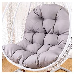 GAOXIAO Coussin pour Fauteuil Suspendu Oeuf, Épais Doux Confortable Coussin Fauteuil Interieur, Coussin de Siège en Rotin en Osier pour Patio Jardin Interieur Exterieur(Color:Gris) (Sound insulation., neuf)