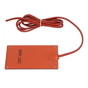 Coussin Chauffant en Caoutchouc, Tapis Chauffant en Silicone à Large Application, Ultra-mince 90x150mm, Bonne Isolation pour Machine (100W) (Hongsai, neuf)