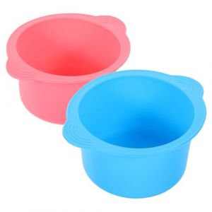 FRCOLOR Lot De 2 Bols De Cire Fondante En Silicone Pour Épilation Grand Format 400 Ml Non Démoulant (White Beach, neuf)